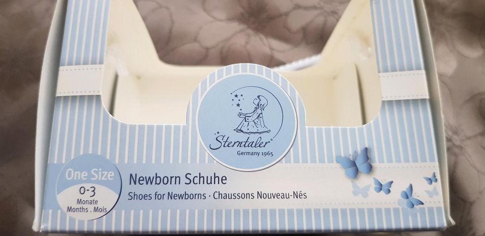 Neu 13-14 Taufschuhe Sterntaler Taufe Weiß Schuhe Baby Newborn in Neuss