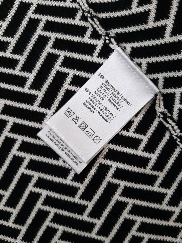 Strickjacke / Strickblazer alba moda, 42, weiß / schwarz in München