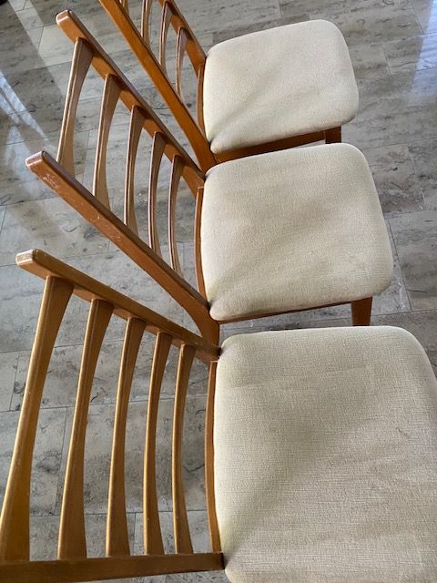 3x Midcentury Dänisch Design Stühle mit orig. sandfarbenen Bezug in Weilheim an der Teck