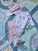 Set Baby Mädchen h&m Katze Blümchen Body Hose Mütze Socken bio 56 Mitte - Wedding Vorschau