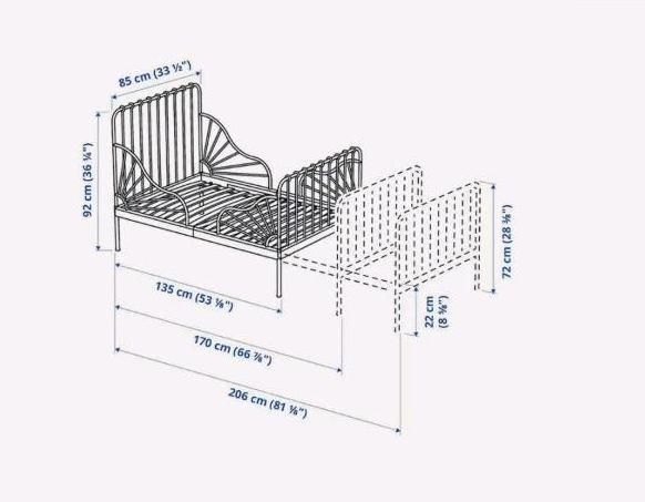 Ikea Minnen, Kinderbett, Bett, zusärtlich Lattenrost und Matratze in Leipzig