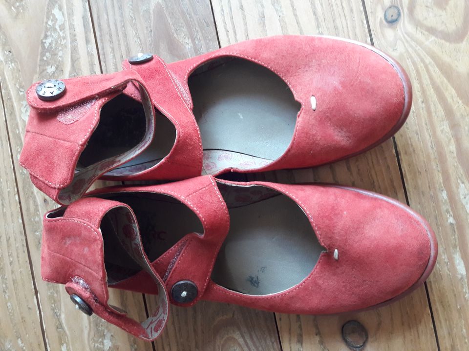 Rote Leder Riemchen Ballerinas, marc, Gr. 38 in Werbach