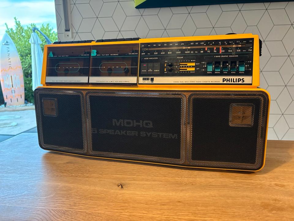 Philips D8304 Vintage Kassettenrekorder, Ghettoblaster, Boombox in Odenthal