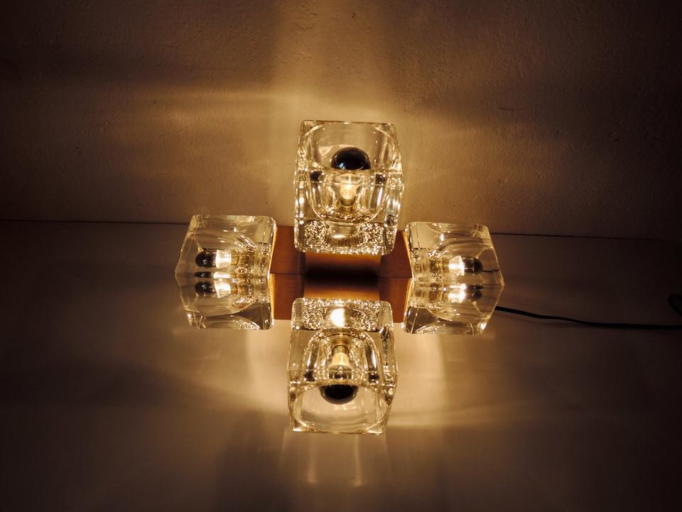 Deckenlampe Peill & Putzler Cube Messing Midcentury Vintage 70er in Berlin