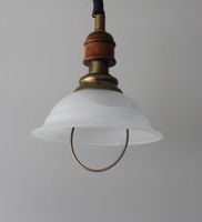 Loft Holz / Messing / Glas Lampe Vintage Hängeleuchte Nordrhein-Westfalen - Büren Vorschau