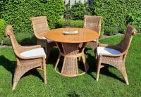 Gartenmöbel Sitzgruppe 4 Stühle Tisch Rundgeflecht vintage retro Nordrhein-Westfalen - Straelen Vorschau