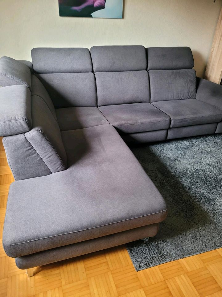Couch Relaxfunktion anthrazit L-Form Sofa Wohnlandschaft grau in Lingen (Ems)