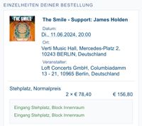 2x The Smile Tickets Berlin Support James Holden Berlin - Zehlendorf Vorschau