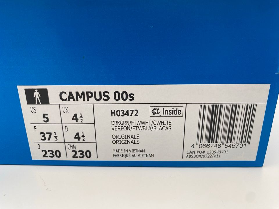 Adidas Campus 00s Grün EU 37 1/3 neu in Filderstadt