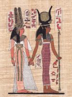Isis-Hathor und Nefertari, auf Papyrus Bayern - Memmelsdorf Vorschau