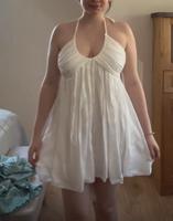 Pull&Bear Neckholder Rückenfrei Sommerkleid Gr L weiß Strand Brandenburg - Hennigsdorf Vorschau