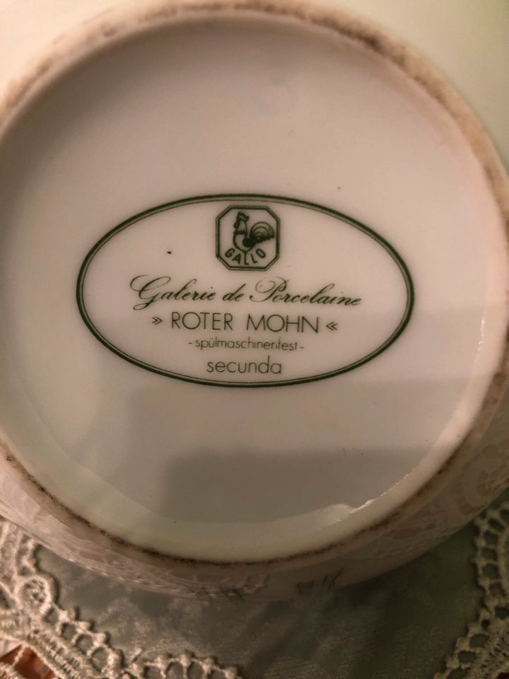 Kaffeeservice Gallo Rondoserie" Roter Mohn" Konvolut in Stutensee