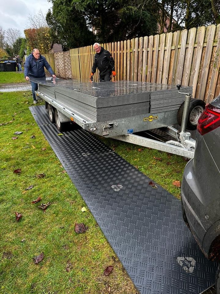 MIETE✅ Mobile Fahrstrasse Fahrplatte Bodenschutzplatte Baustrasse in Rhede