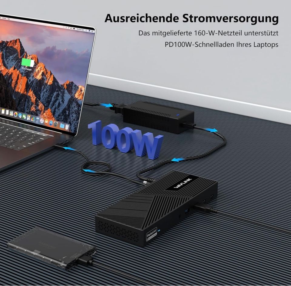 Wavlink USB-C 4K Universal Docking Station Notebook Win/ Mac NEU in Mönchengladbach