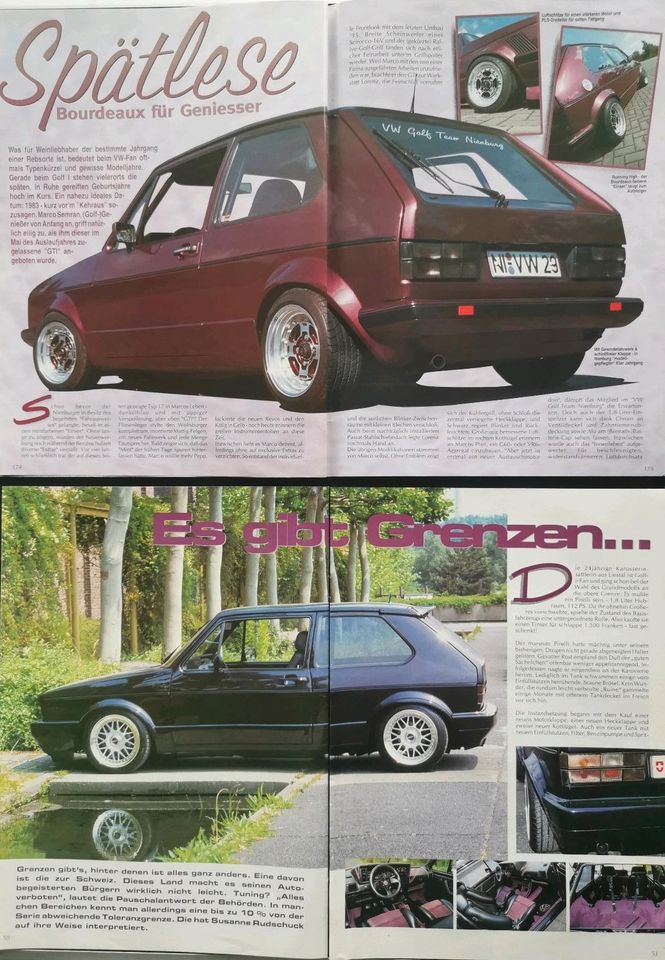 VW Golf 1 Teil 1 Tuning Berichte GTI 16V Breit G60 BBS Turbo VAG in Hanau