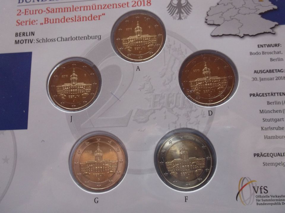 2€ Sammlermünzenset 2018 Bundesländer - Berlin in Völklingen