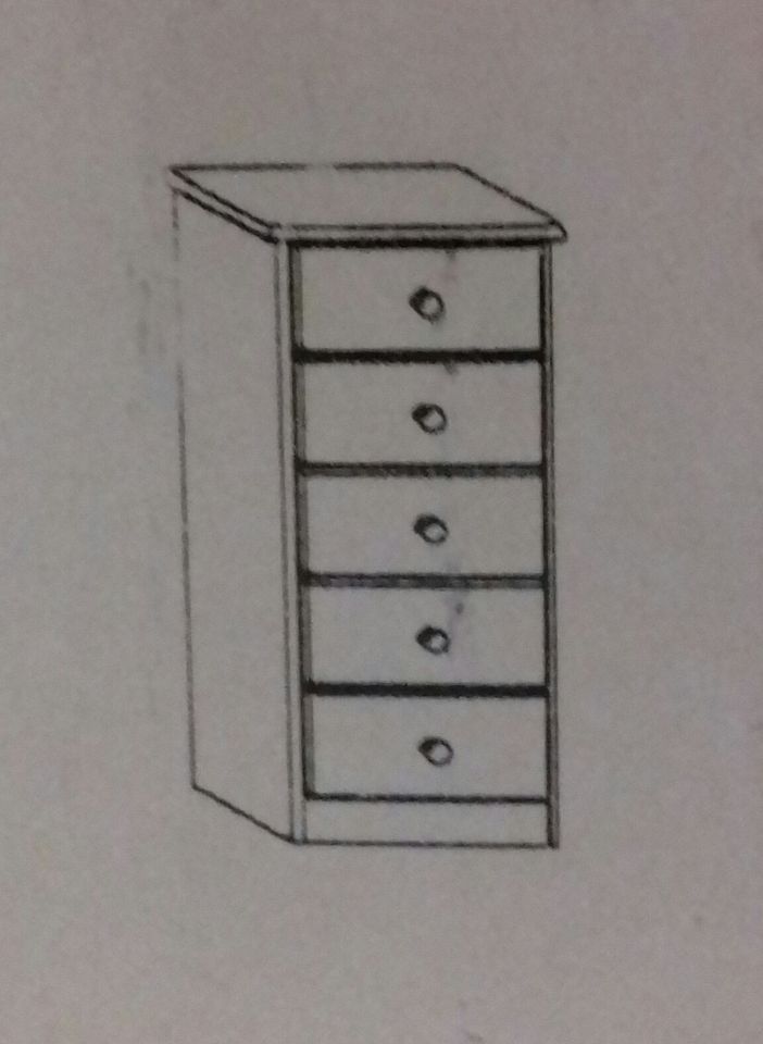 Schrank mit 5 Schubladen in Natur Massiv Holz. in Hamburg