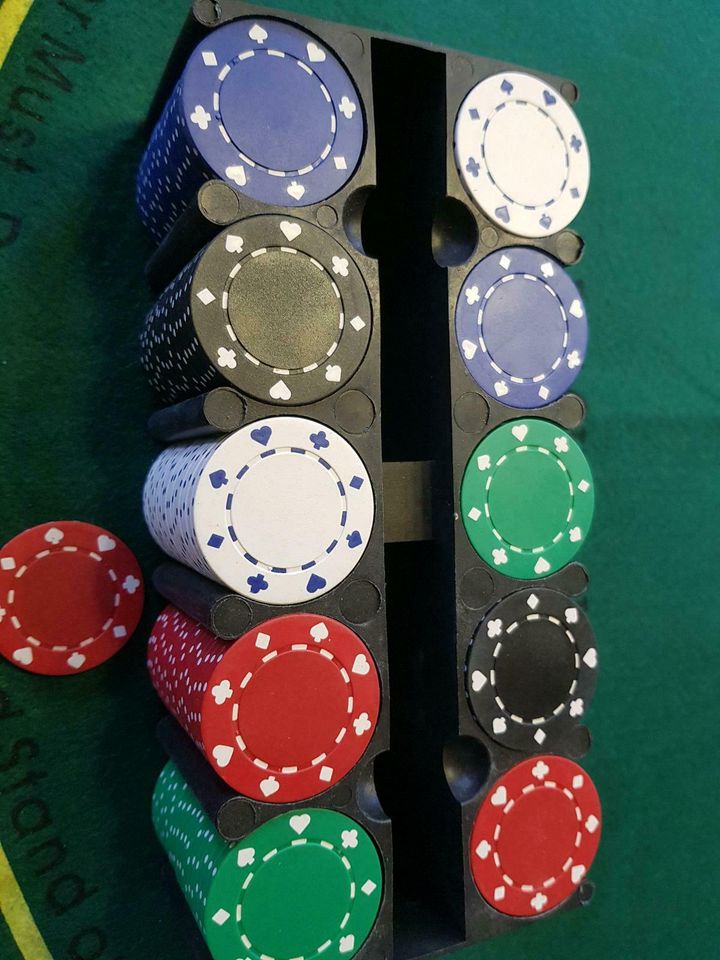 ⭐️Texas Poker Set Hold`em Pokerchips⭐️ in Sailauf