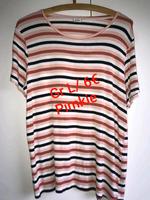 Pimkie Shirt Gr L  rosé braun schwarz weiß Sachsen - Plauen Vorschau