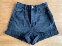 Zara high waist Shorts Baumwolle schwarz washed Gr. 32 Bayern - Neu Ulm Vorschau