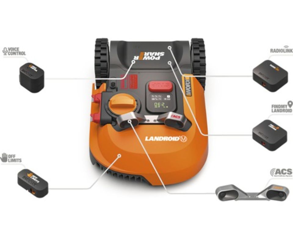 WORX 20V Akku-Mähroboter Landroid M500 18cm/500 m² mit App WR141E in Schwetzingen