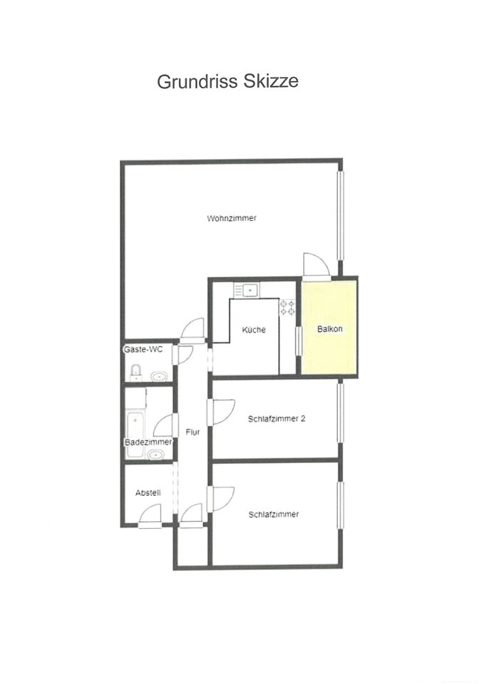 Sankt Augustin 3 Zimmerwohnung im Erdgeschoss mit Balkon. in Sankt Augustin