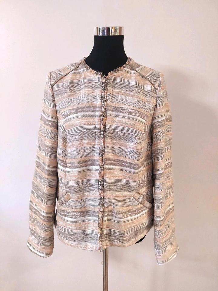 Bonita Blazer Jacke Größe 40 Beige Grau Elegant in Castrop-Rauxel