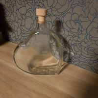 GLASFLASCHE  HERZFORM / TANNE /  FLASCHE IN GESCHENKVERPAKUNG Niedersachsen - Landesbergen Vorschau