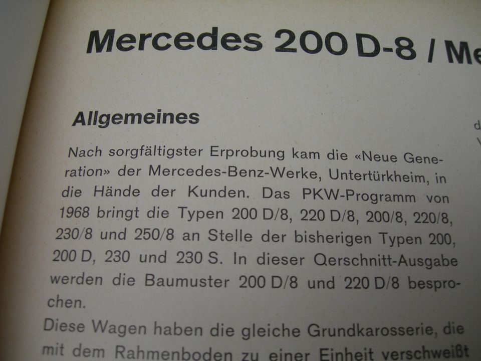 Mercedes Benz W114 Diesel 4 Zylinder Reparaturanleitung Bucheli in Passau