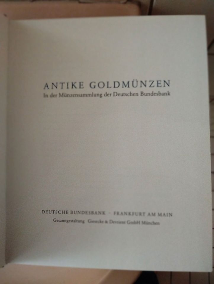 Buch: Antike Goldmünzen in der Münzsammlung d. dt. Bundesbank in Dingolshausen