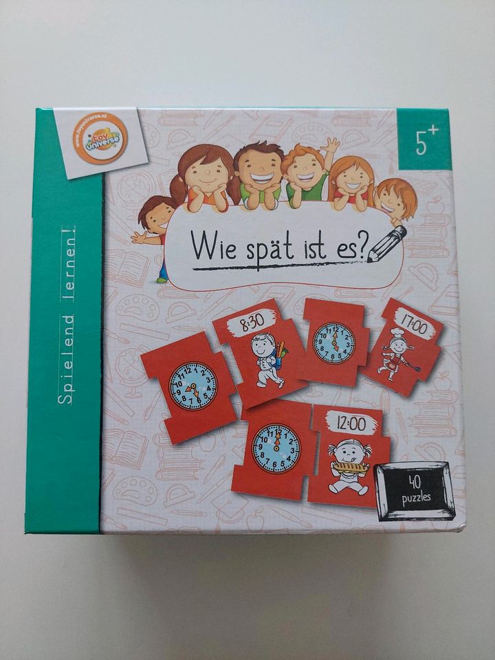 Wie spät ist es? Spiel über Uhrzeit lernen wie Domino in Ettenheim