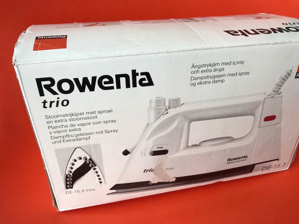 Rowenta trio DE-15.3 inox Dampfbügeleisen 80er Vintage - NEU/OVP in Leverkusen