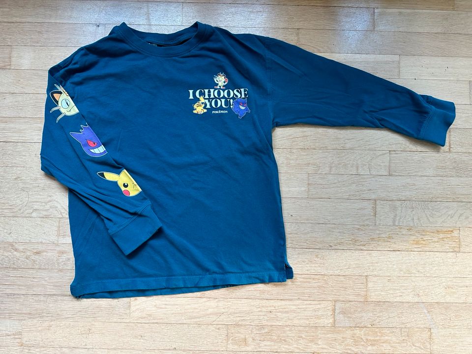 Pokemon Shirt Zara Gr. 140 - petrolfarben in Fuldatal