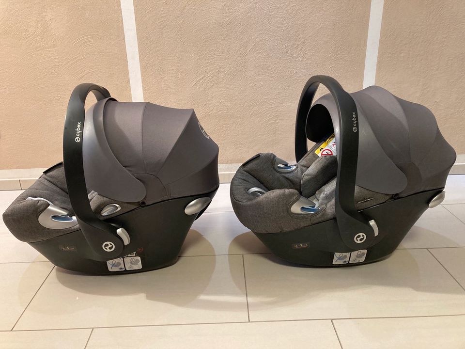 2 Babyschalen Kindersitz mit Basisstation Isofix von Cybex in Urbach Westerw