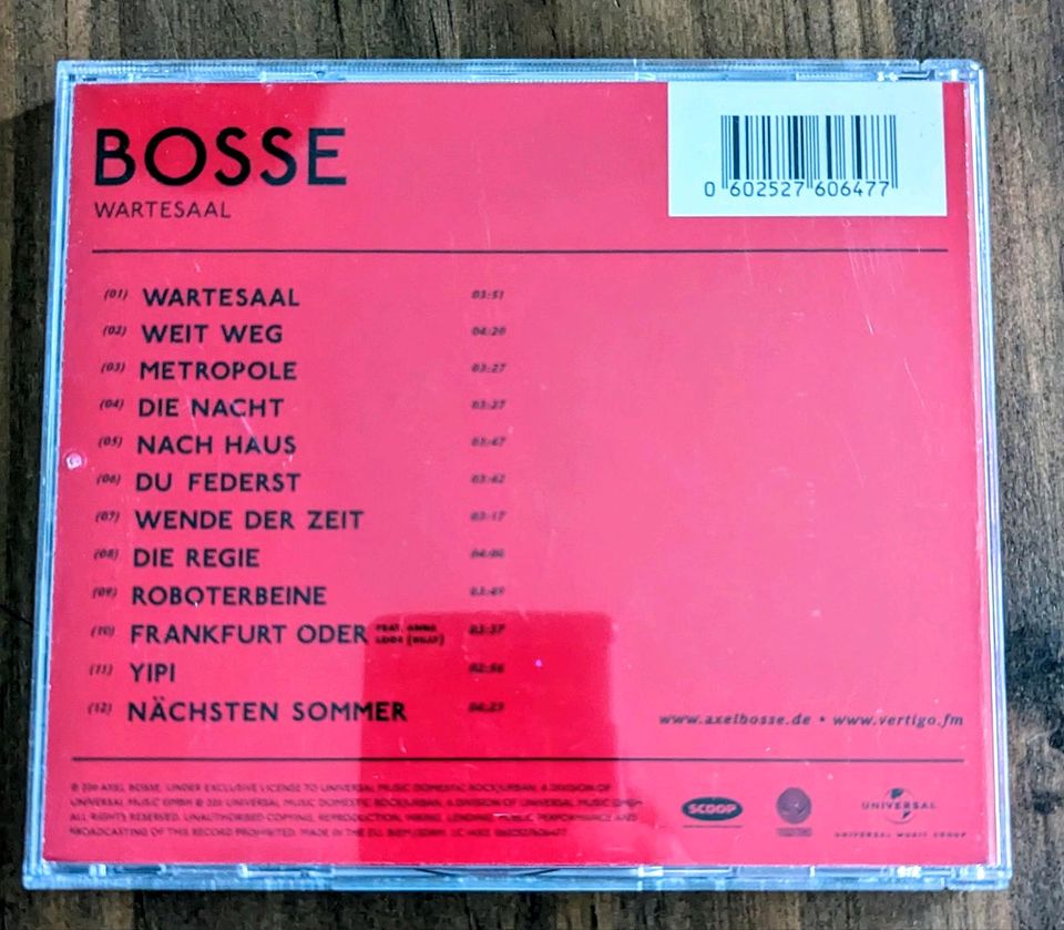 BOSSE - WARTESAAL - CD in Falkensee