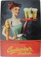Budweiser - Blechschild 20 x 30cm - Ladies Sammelschild 5 # Sachsen - Eilenburg Vorschau