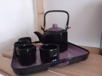 ❤️☕️❤️ Teeservice Porzellan Art Deco mit Tablett schwarz-lila Nordrhein-Westfalen - Frechen Vorschau