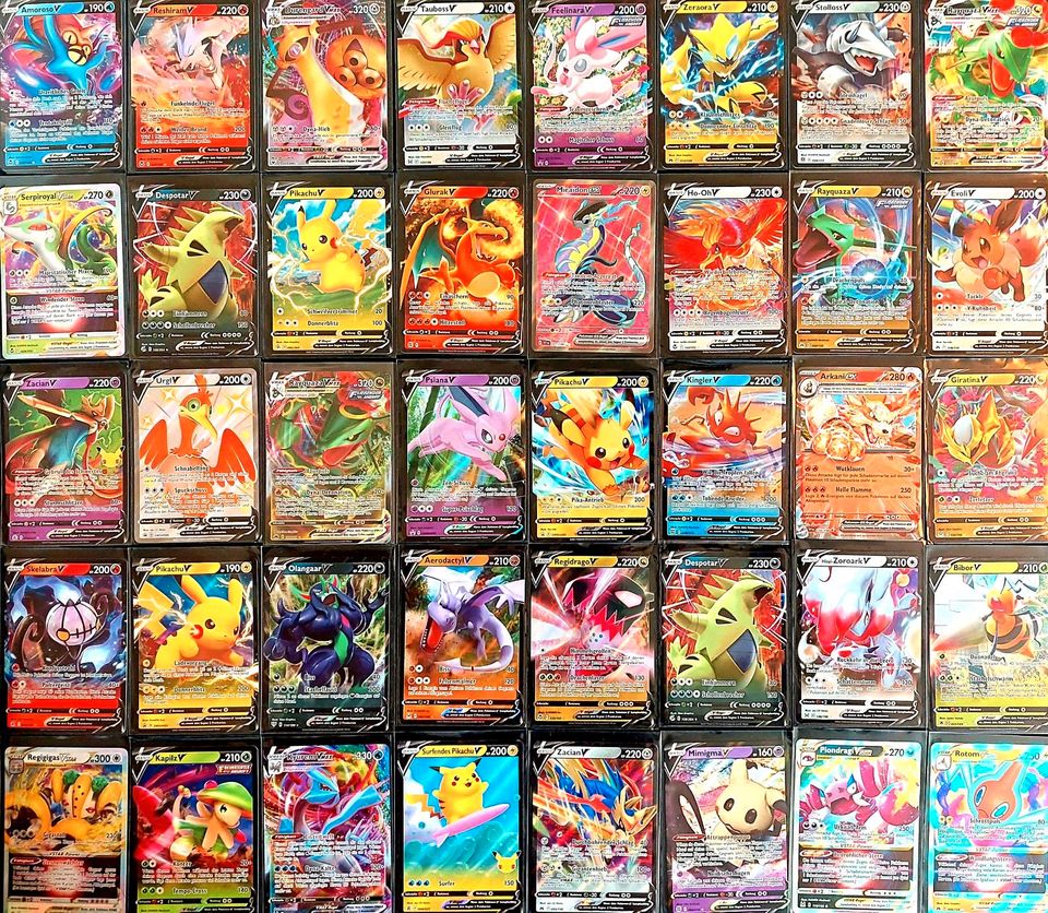 50 Pokemon Karten Sammlung Glitzernde V/EX/GX Garantiert! Deutsch in Duisburg