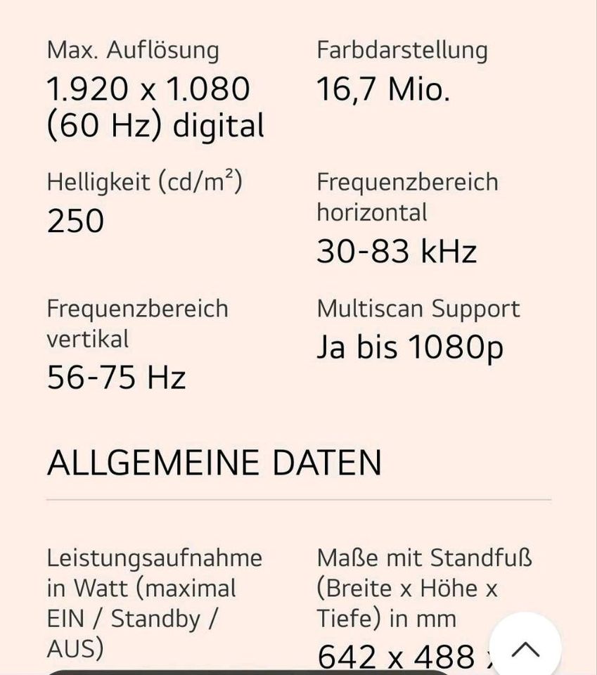 LG Monitor 27mp55hq p in Niederaula