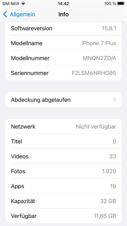 iPhone 7 Plus/32GB in Harburg (Schwaben)