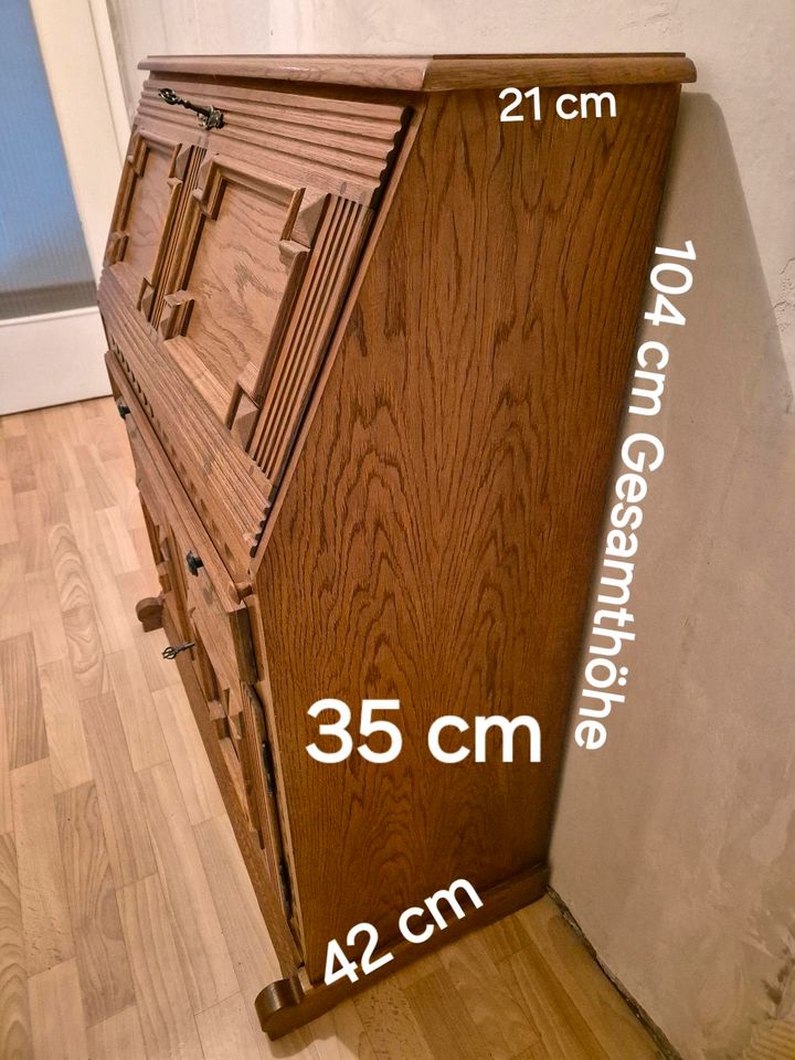 Sekretär Schreibtisch Schrank Holz Massiv Braun in Göppingen