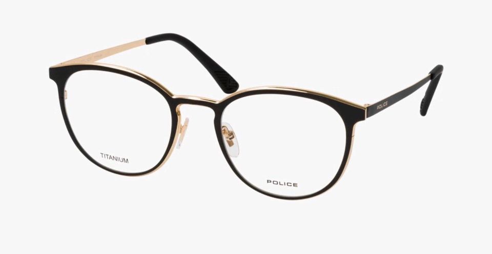 Police Brille unisex VPLB 58 0302 Farbe: Schwarz/Gold in Kupferzell