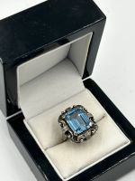 Art-Deco Silber  Ring mit blauen Topas Berlin - Spandau Vorschau