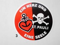 3x FC St Pauli Totenkopf/Herz Aufkleber Sticker TOP Wandsbek - Hamburg Hummelsbüttel  Vorschau