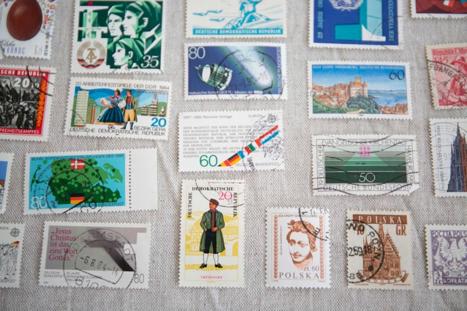 Briefmarken Sammlung klein DDR Polska gestempelt Konvolut Europar in Potsdam