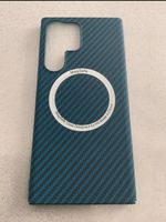 Samsung Galaxy S23 Ultra Hülle Case Carbon Optik Blau mit MagSafe Bayern - Ingolstadt Vorschau