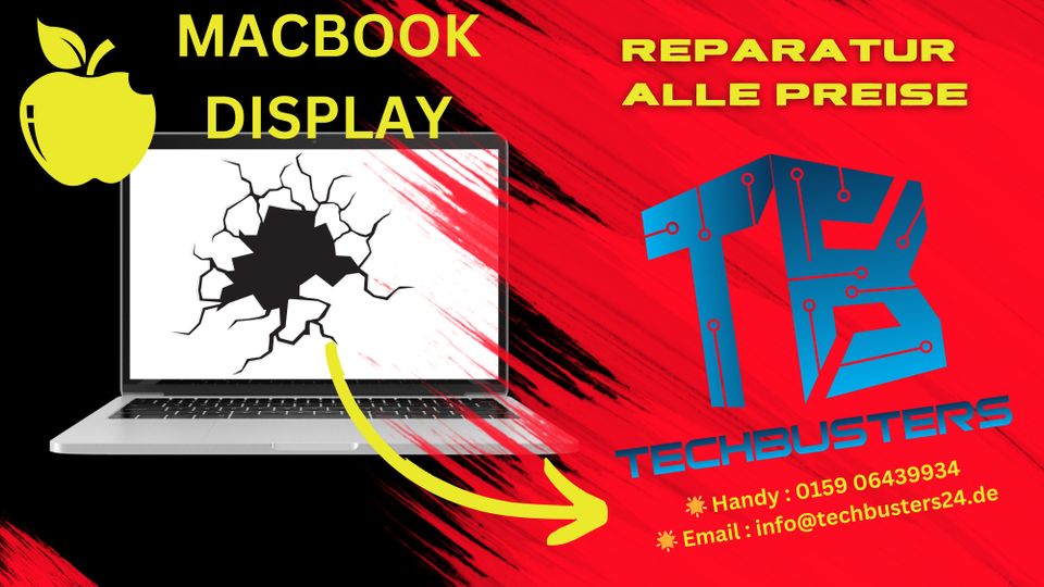 ⭐ Apple MAC BOOK MacBook Pro MacBook Air DISPLAY Reparatur⭐ in Frankfurt am Main