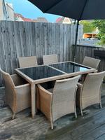 Garten Tisch mit Stühle im  nagelneuem Zustand Niedersachsen - Melle Vorschau