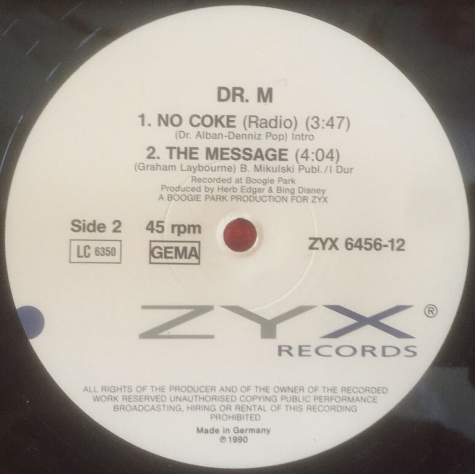 Maxi Single LP Vinyl Schallplatte Dr. M Album No Coke Rap in Ludwigshafen