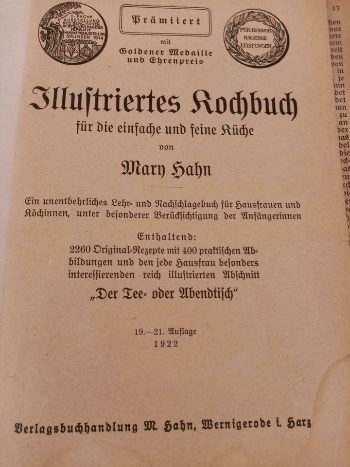 Kochbuch Mary Hahn... 99 Jahre alt in Dinslaken